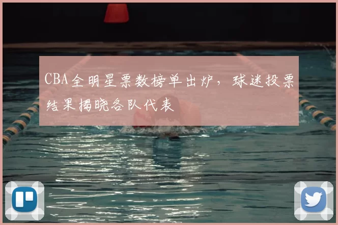 CBA全明星票数榜单出炉，球迷投票结果揭晓各队代表